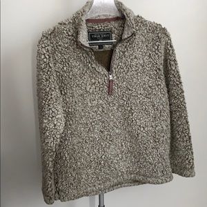 True Grit 1/4 zip Sherpa pullover